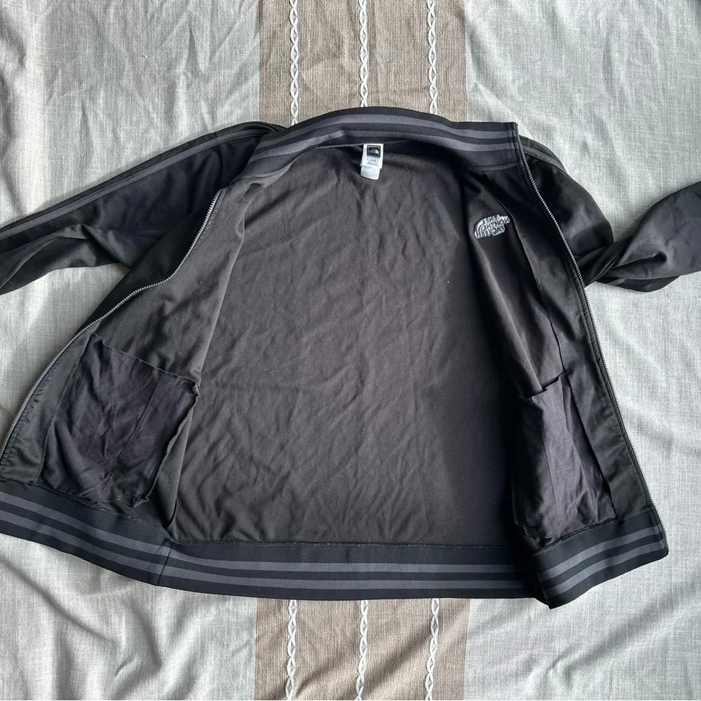 The North Face A5 Series Track Jacket Stripes Black/Gray Full Zip Men's XL